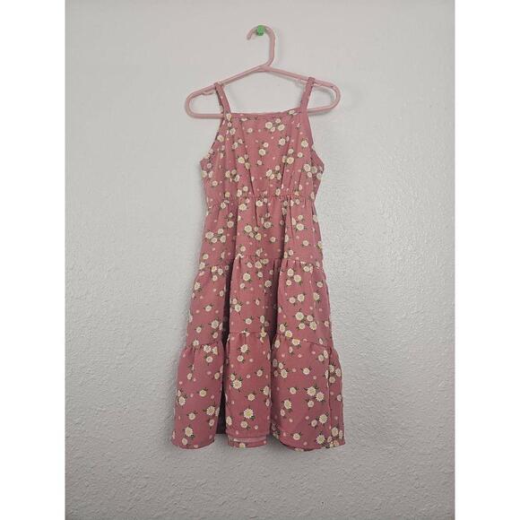 Heartandburrow Junior's Pink Floral Sleeveless Sundress with Straps Size 6 - Picture 2 of 5
